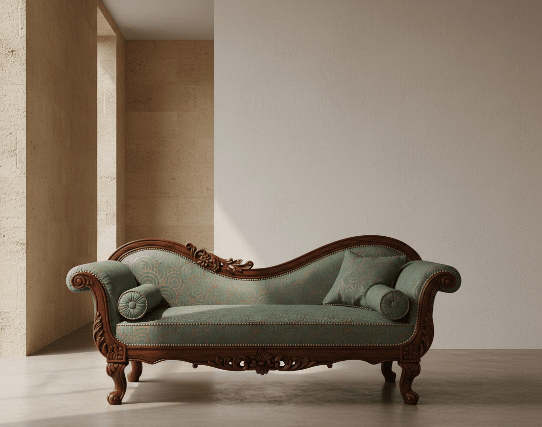 A craftsman's workshop with tools and wood.